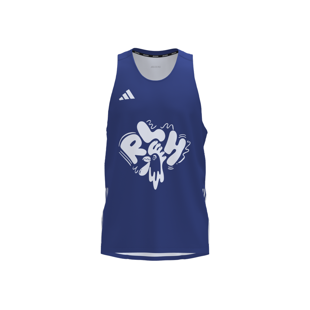 RLH ADIZERO MEN'S SINGLET - SOLID BLUE