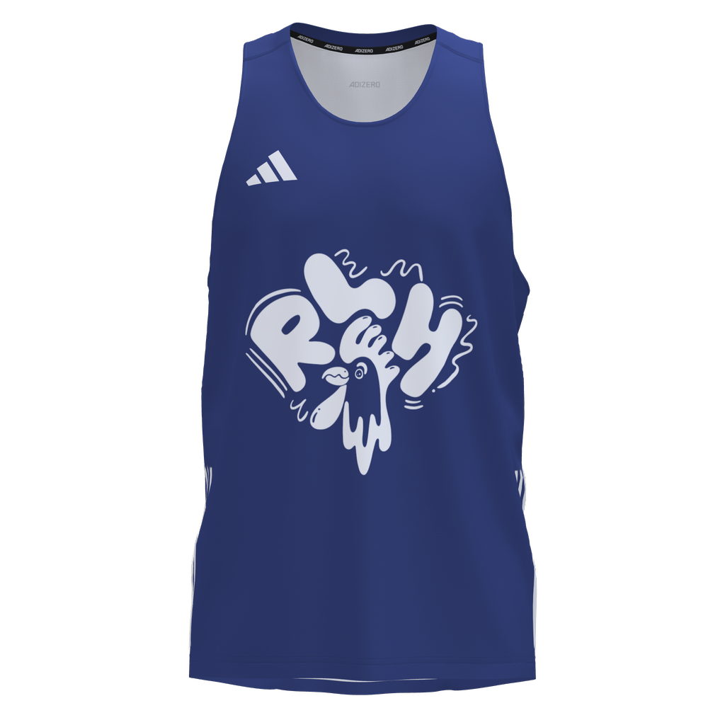 RLH ADIZERO MEN'S SINGLET - SOLID BLUE