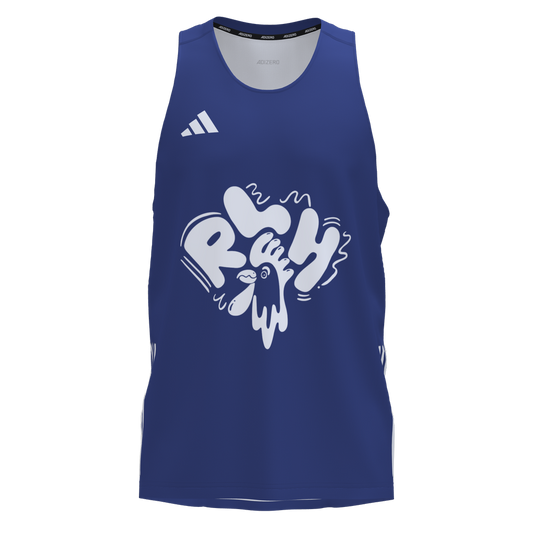 RLH ADIZERO MEN'S SINGLET - SOLID BLUE